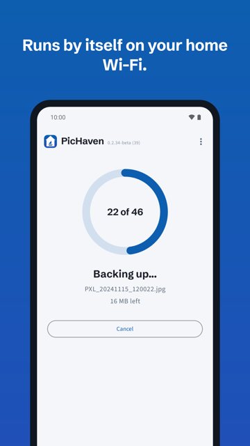 Phone: backup running